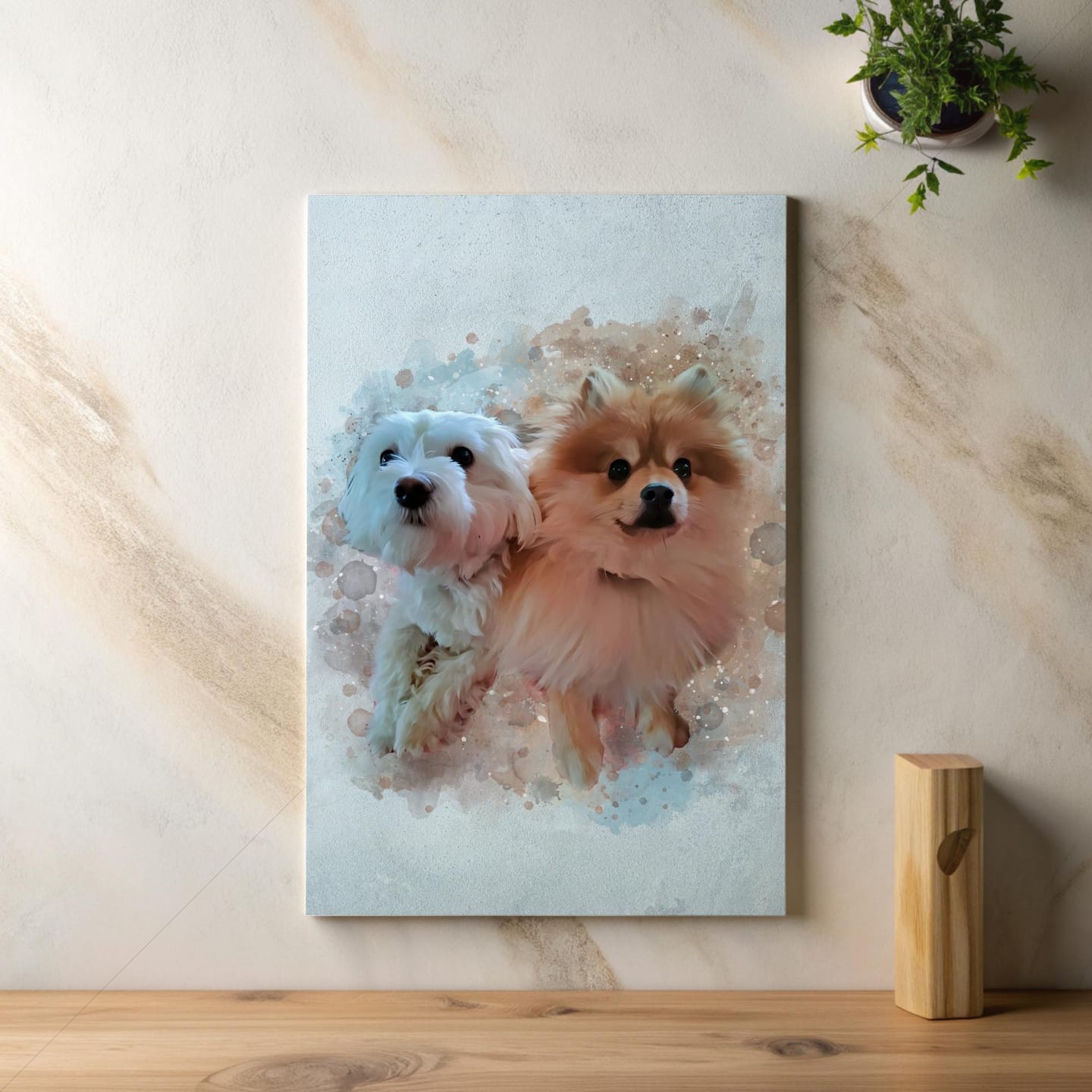 Customer photo review of Dein Hund als Aquarell Tierportrait | Geschenk für Hundebesitzer