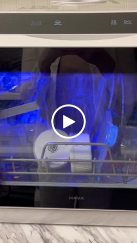 Customer video review of HAVA R01 Compact Countertop Dishwasher