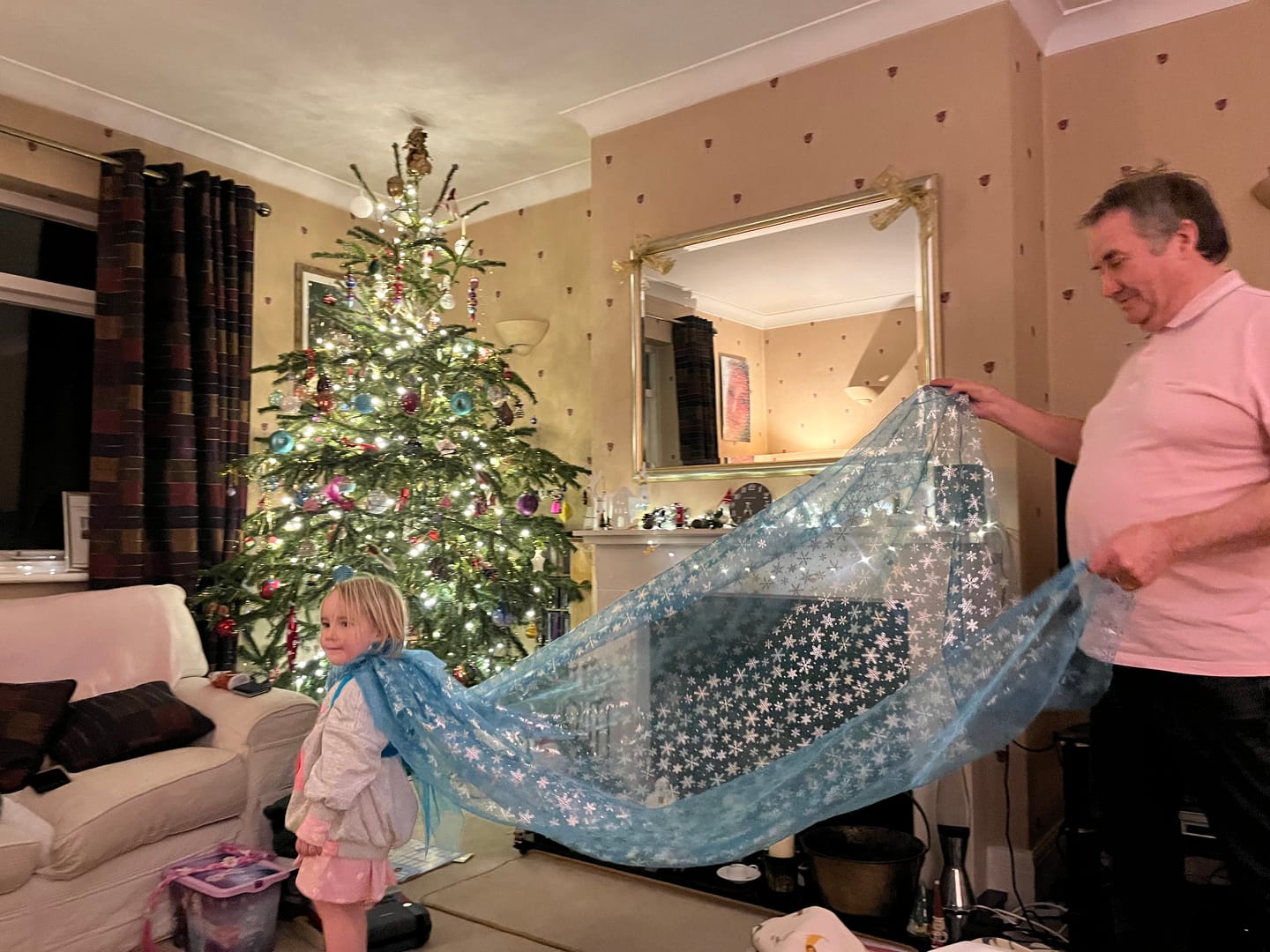 Customer photo review of Snowflakes Organza Fabric
