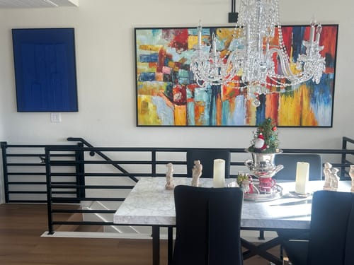 Customer photo review of Klein Blue Minimalist Painting #ABAV294