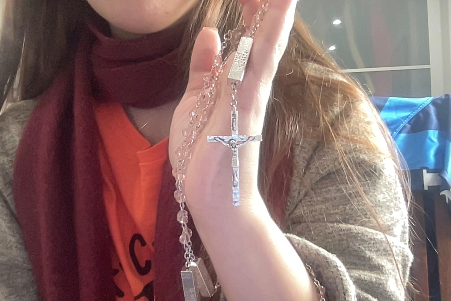 Customer photo review of FREE Today: Crucifixion Crystal Rosary
