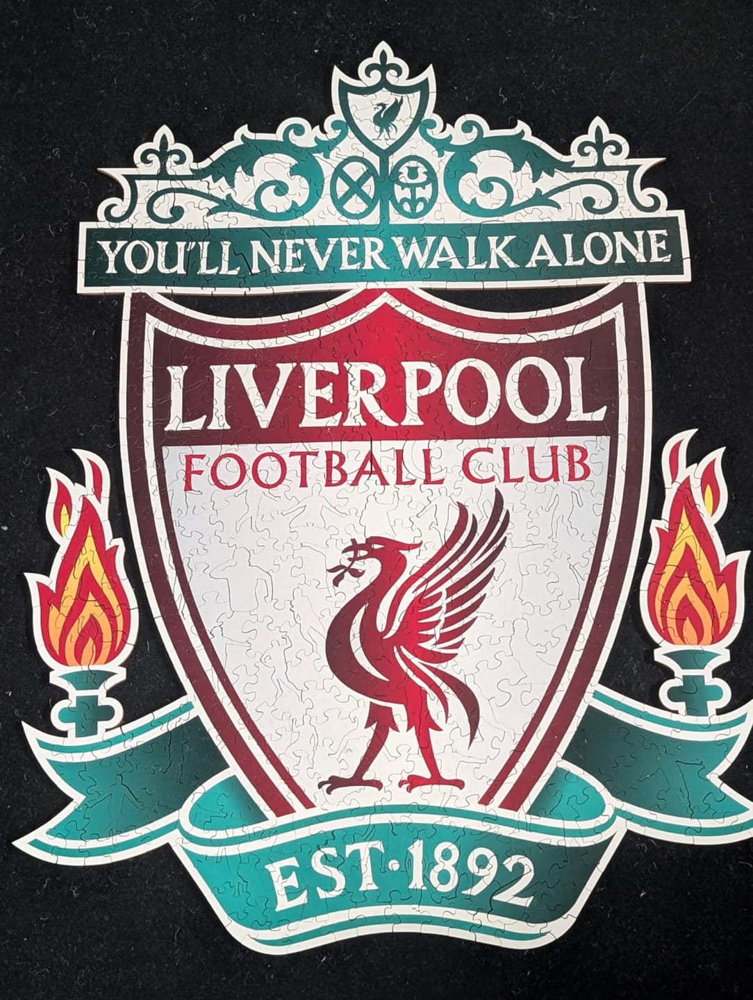 Customer photo review of Liverpool FC® Crest - Wooden Puzzle