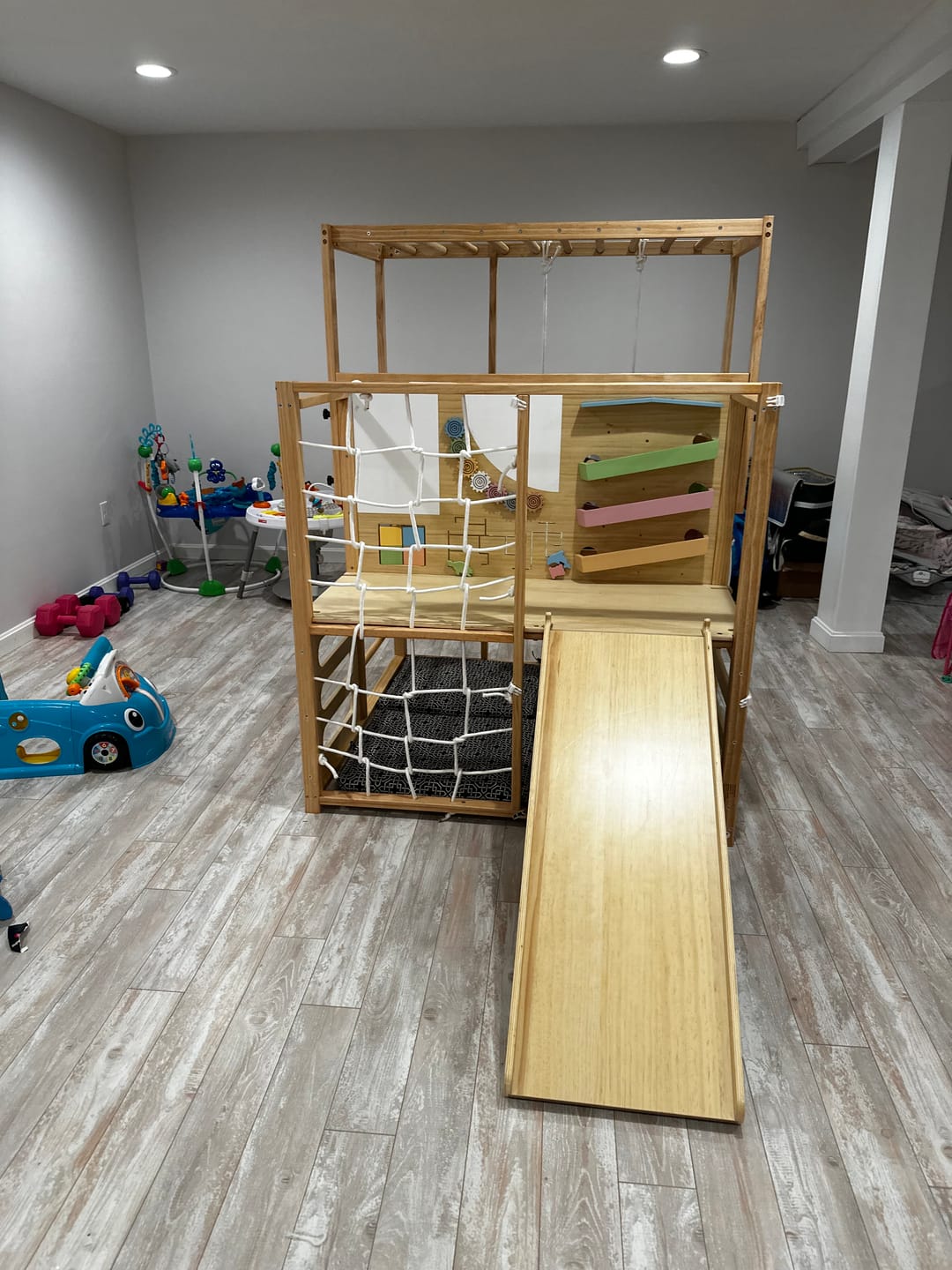 Customer photo review of Alpine Adventure Indoor Play Gym – Climber, Slide & Kids Activity Set