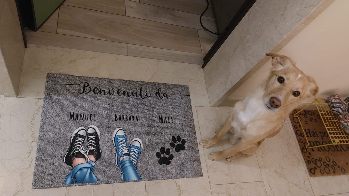 Customer photo review of Scarpe e zampe - Zerbino personalizzato