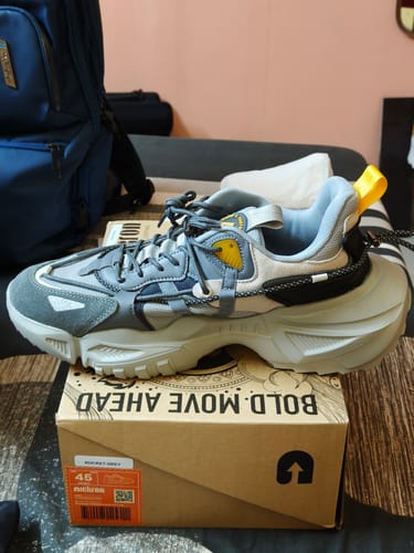 Customer photo review of Rocket Boost Grey High Heel Funky Designer Low Top Sneakers