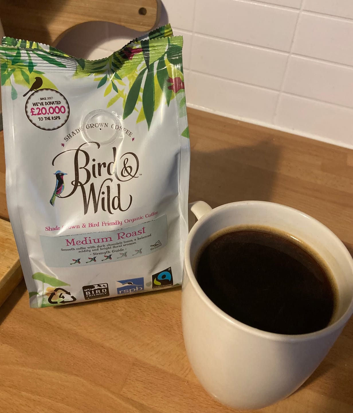 Customer photo review of Medium Roast Fairtrade Organic Coffee, Beans or Ground - 200g, 500g, 1kg