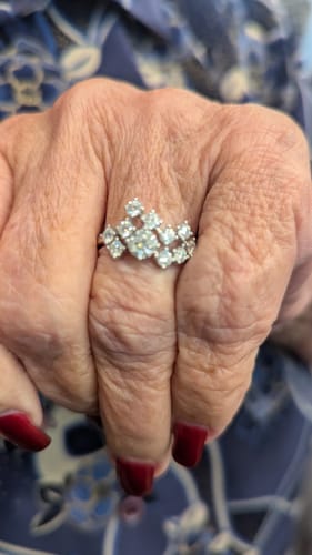 Linda A. review of Cluster Round Moissanite Half Eternity Wedding Band image 1 out of 1