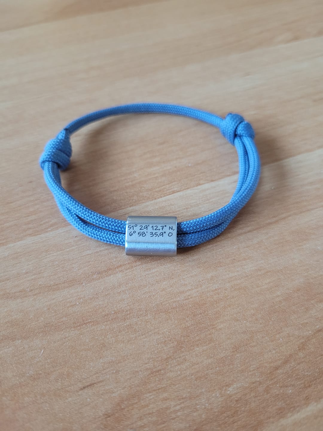 Customer photo review of Gravur Armband LOVE KOORDINATEN