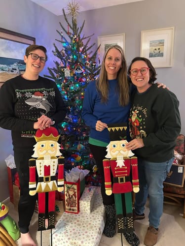 Customer photo review of Giddy Up Jingle Horse Sweatshirt