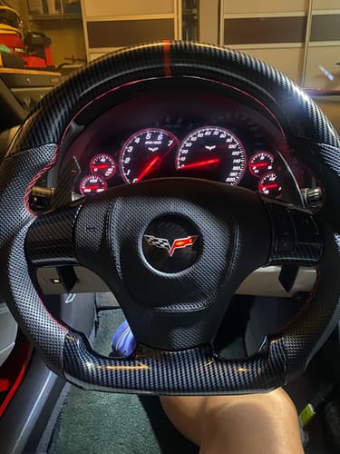 Customer photo review of CUSTOM CARBON FIBER PADDLE SHIFTERS 2006-2013 C6 CHEVY CORVETTE