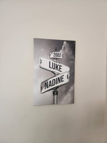 Customer photo review of COUPLES DATE OF LOVE by Cstm Canvas