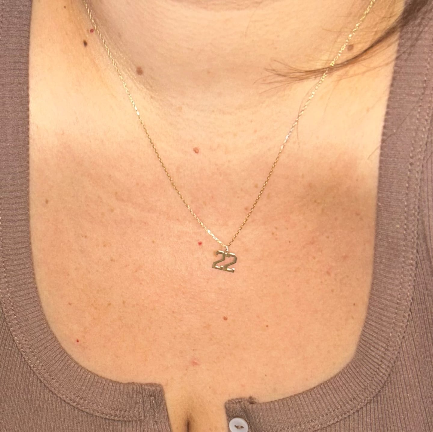 Customer photo review of Custom Number Necklace