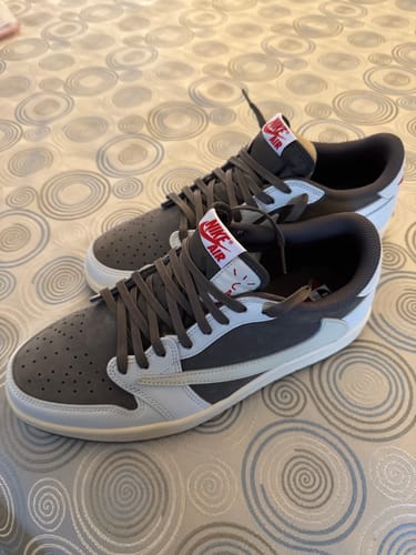 Customer photo review of Travis Scott x AJ1 Low OG 'Reverse Mocha'