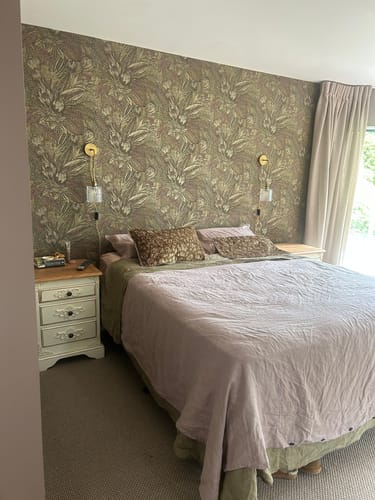 Customer photo review of Susara  - Protea Floral Metallic Wallpaper - Ochre- Discontinuing