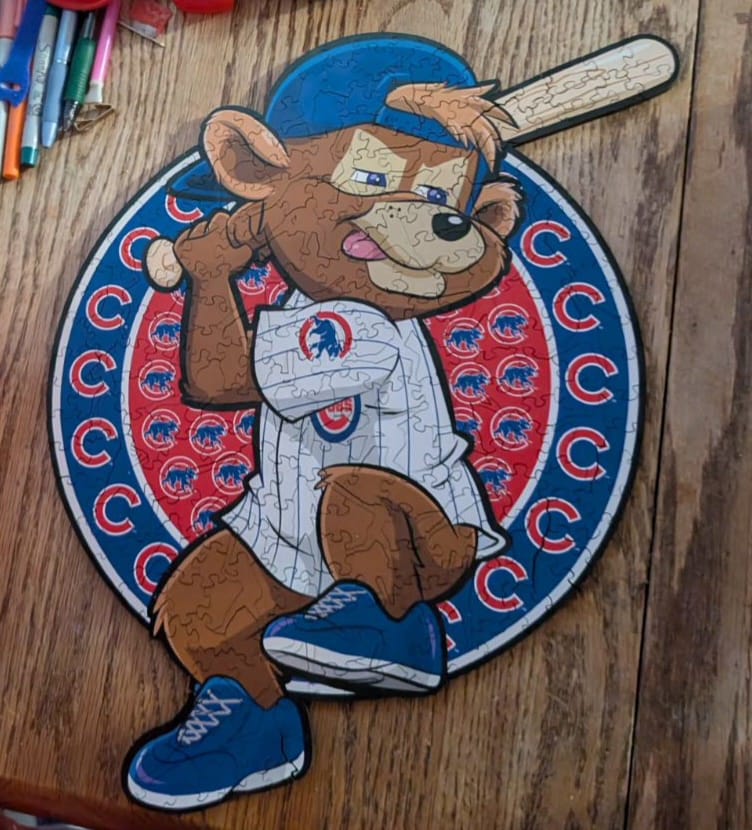 Customer photo review of Chicago Cubs™ Mascot - Wooden Puzzle