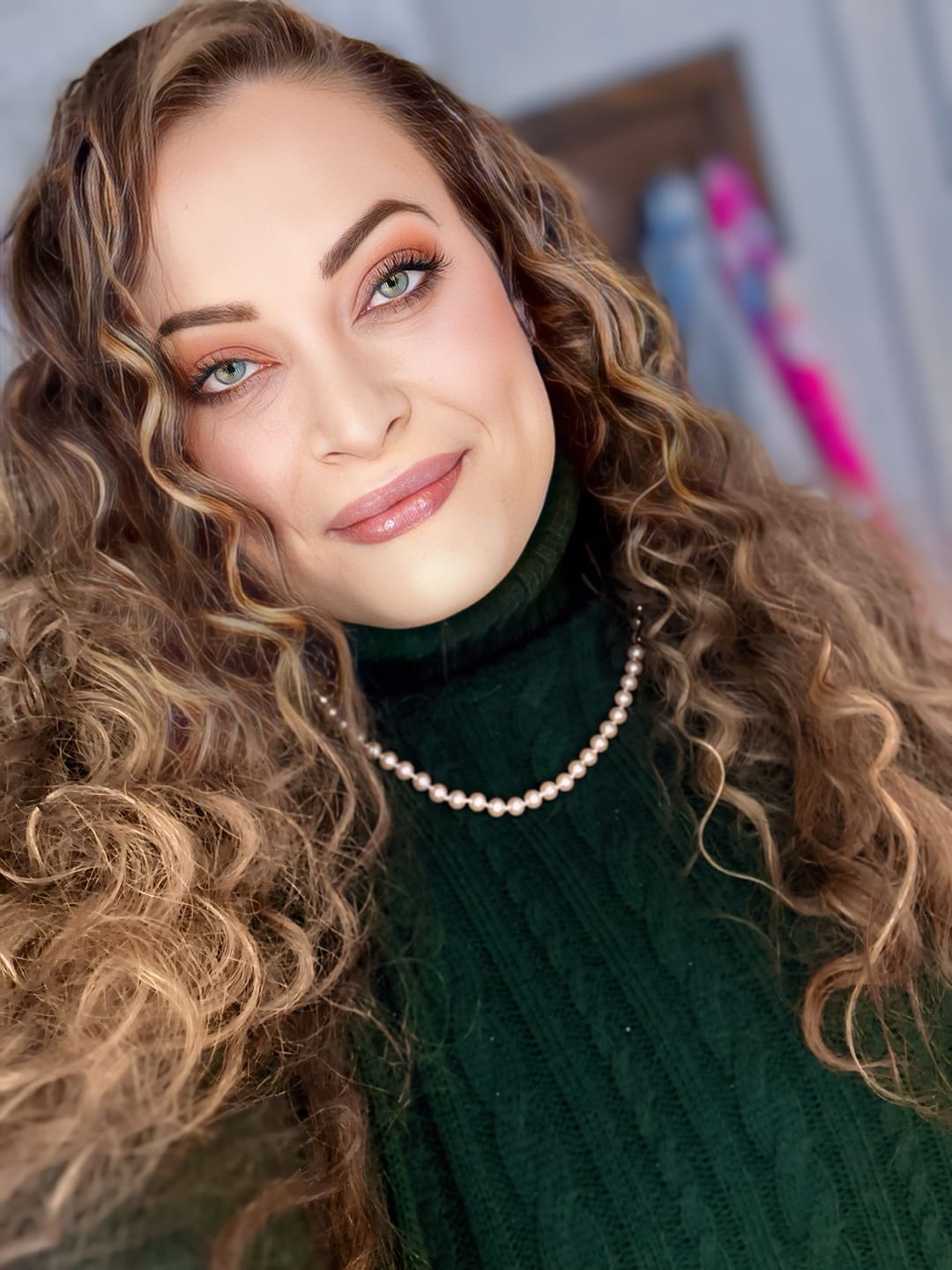 Customer photo review of New 3-Tone Green Prescription Colored Contact Lenses
