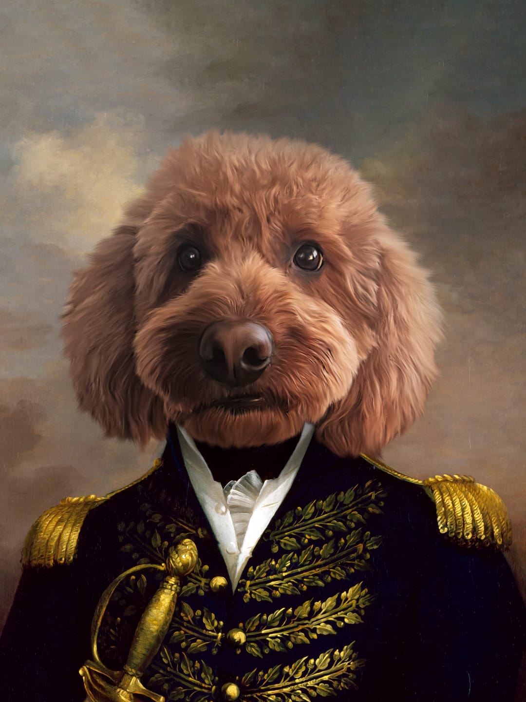 Customer photo review of The General: Custom Pet Portrait