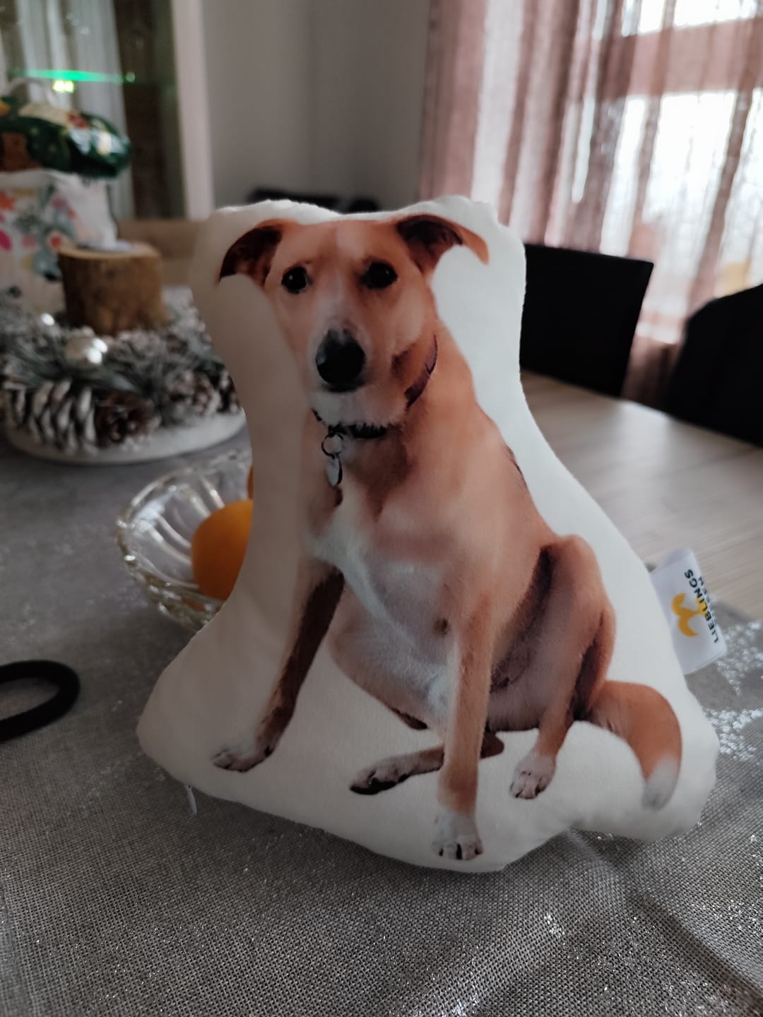 Customer photo review of Personalisiertes Hundekissen