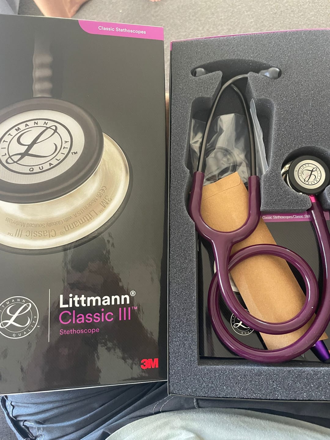Customer photo review of Littmann Classic III Monitoring Stethoscope: Mirror & Plum - Pink Stem 5960