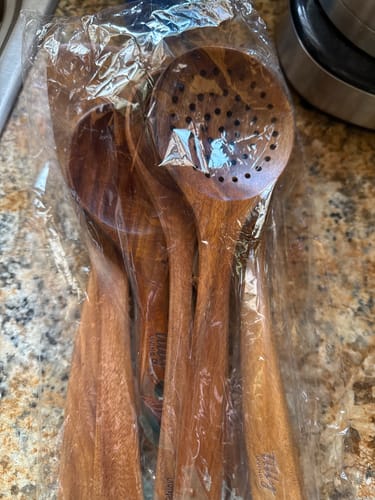 Customer photo review of Teak Wooden Utensil Set