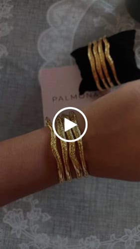 Customer video review of Golden Waves Cuff Bracelet