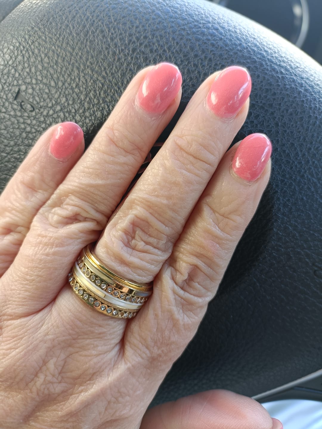Customer photo review of Mocha Rose Dipping Powder