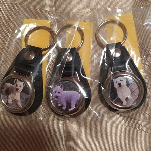 Customer photo review of Schlüsselanhänger-Bundle Leder 3x dein Foto für nur 19,90 €