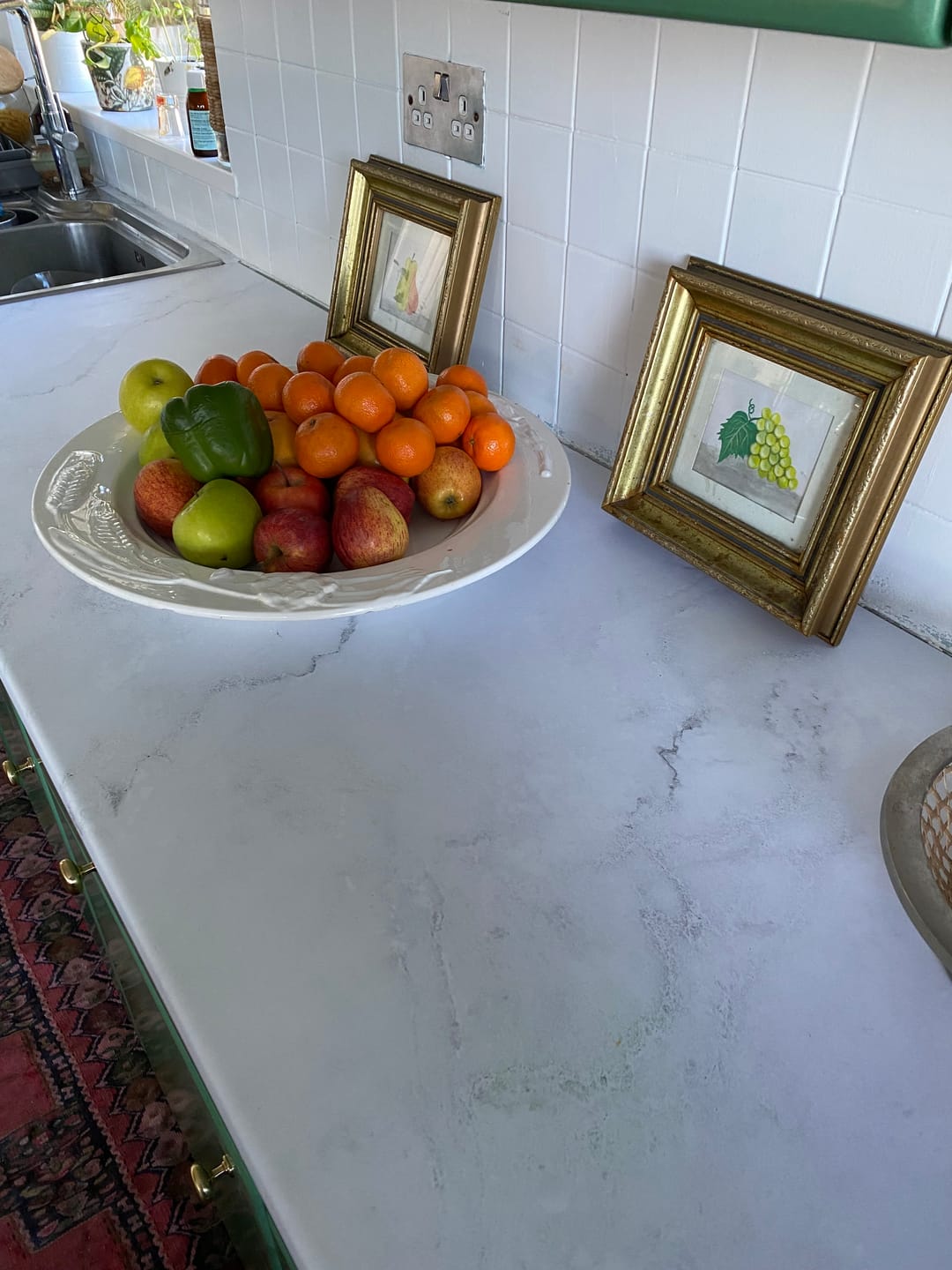 Customer photo review of Marmo - White Marble Effect Vinyl Furniture Wrap