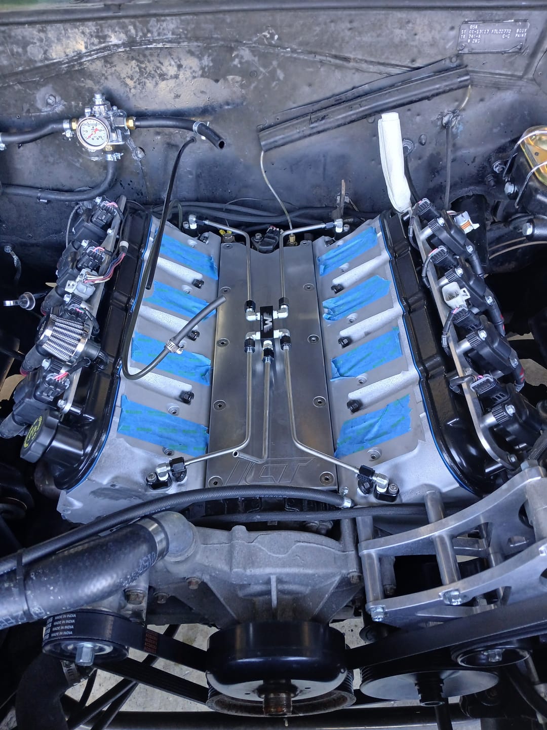 Customer photo review of Motion Raceworks LS Stainless Coolant Crossover Steel Steam Vent Kit 10-10005