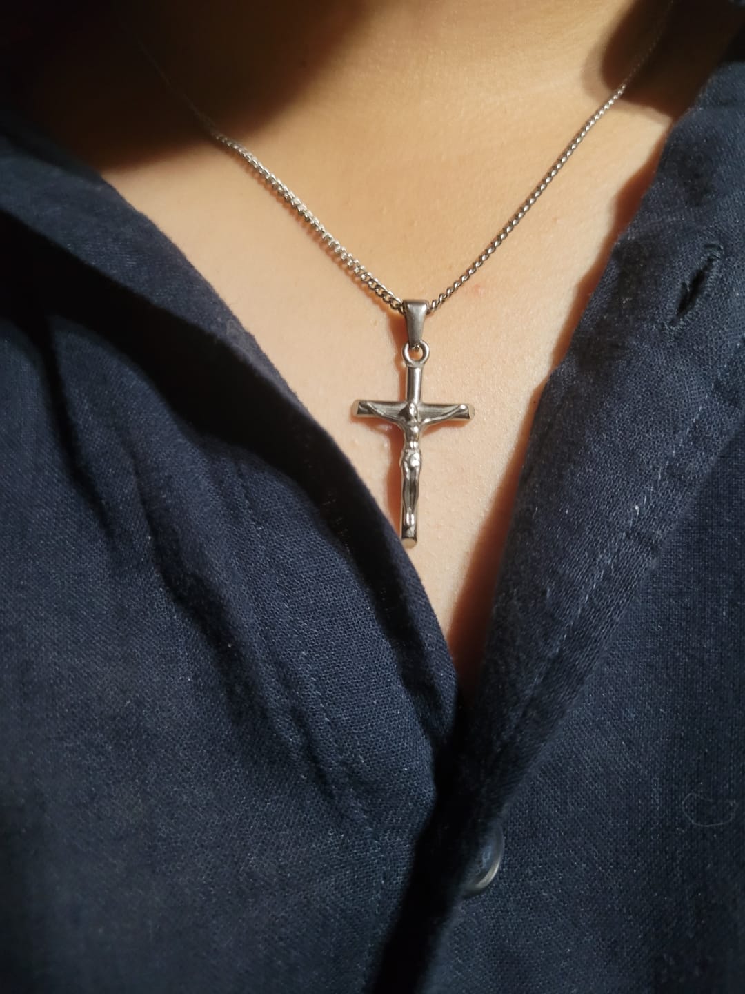 Customer photo review of Cross Minimal Pendant