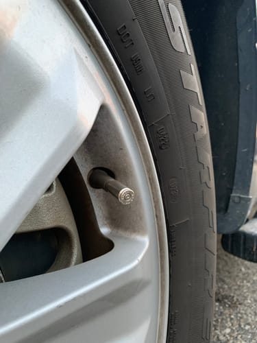 Customer photo review of Real .40 Cal Casing Valve Stem Tire Cap - Set of 4