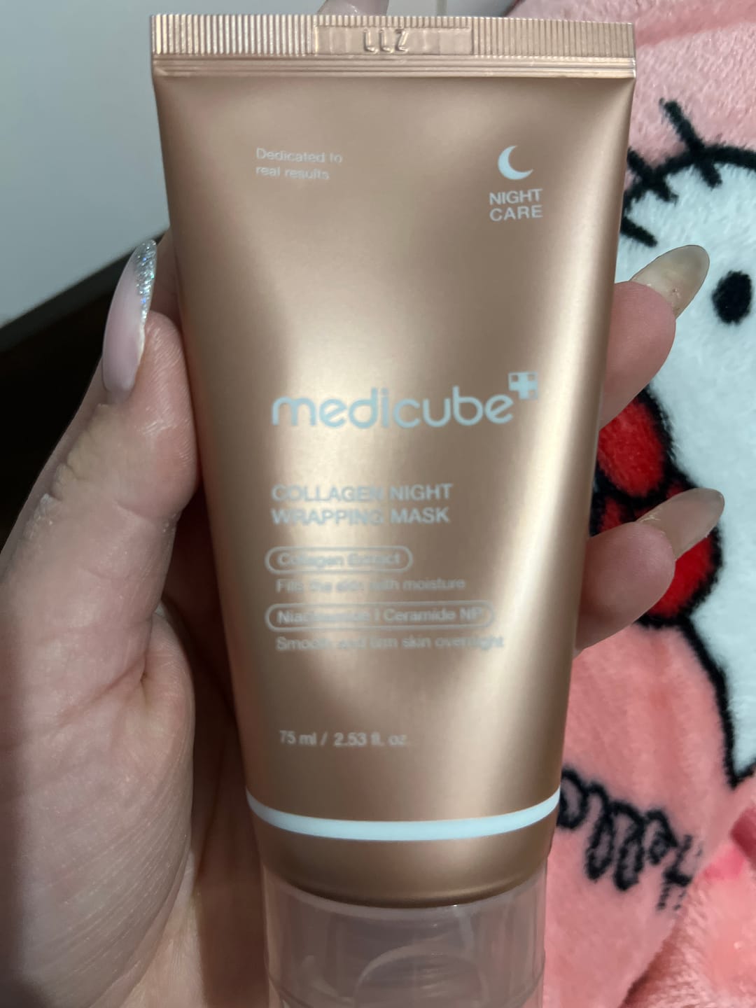 Customer photo review of Nostiprinoša nakts maska sejai Medicube Collagen Night Wrapping Mask