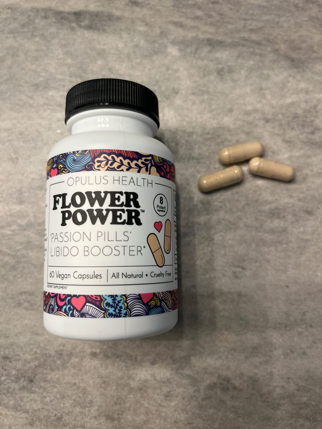 Customer photo review of Flower Power® 'Passion Pills' Libido Blend (60ct/ea)