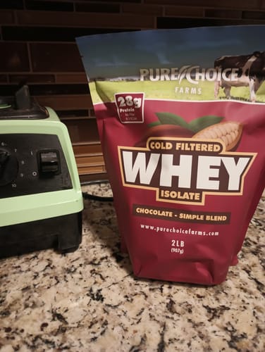 Customer photo review of Whey Protein Isolate Chocolate