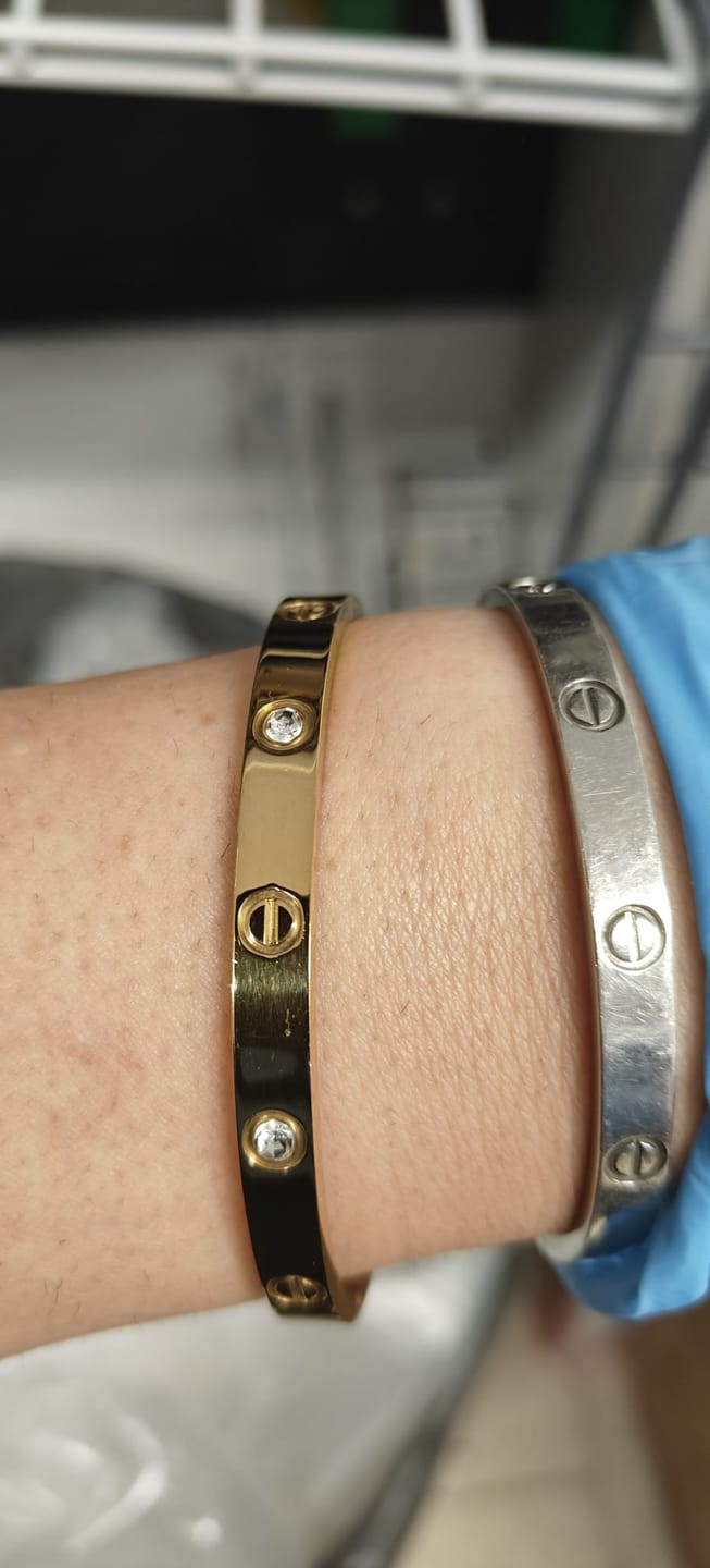 Customer photo review of Bratara Love - Auriu