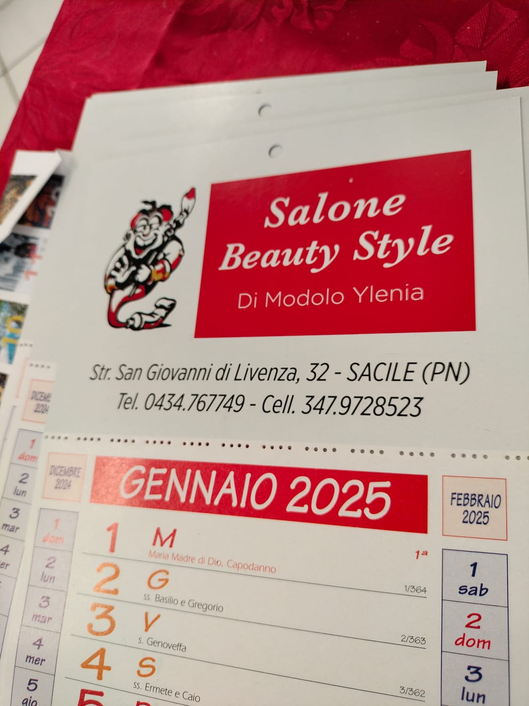 Customer photo review of Calendario Slim