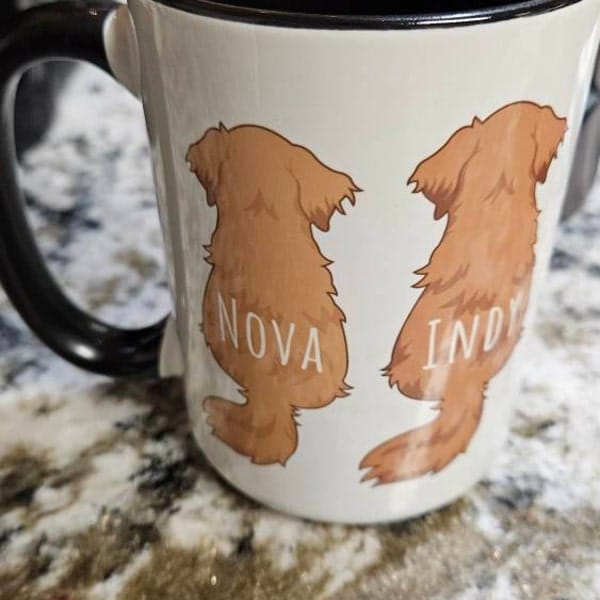 Customer photo review of Personalized Golden Retriever Mug