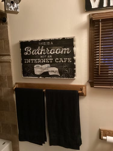 Customer photo review of This Is A Bathroom Not An Internet Cafe Sign II