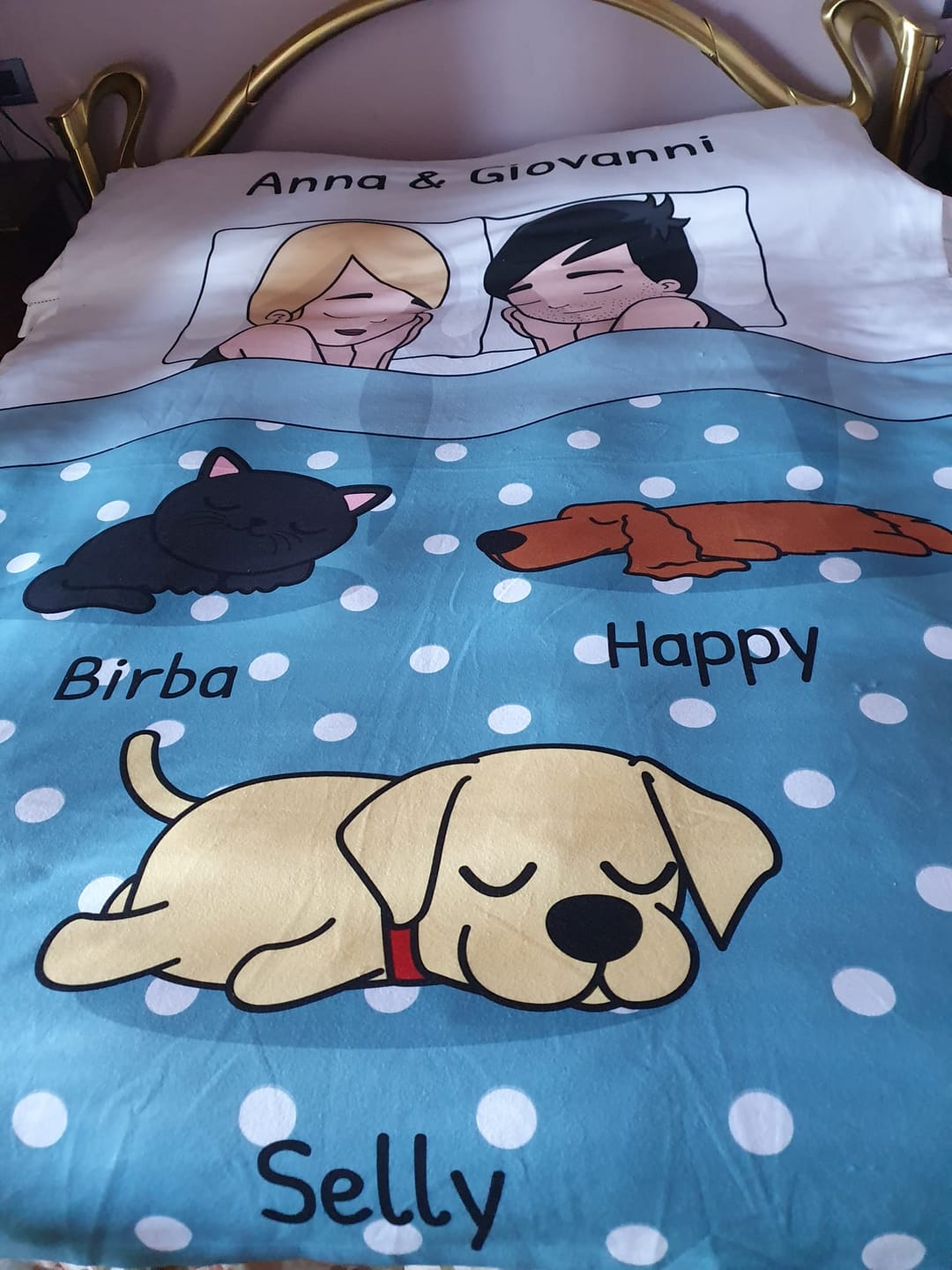 Customer photo review of Tempo di coccole con gli animali domestici (Singolo) - Plaid personalizzato