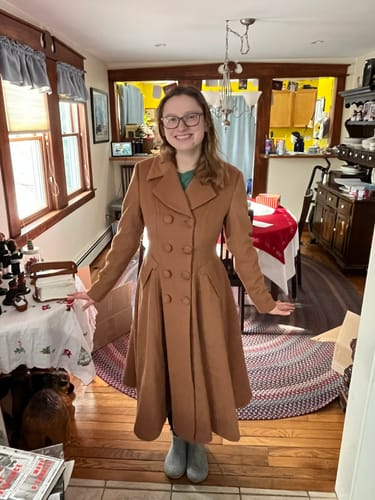 Customer photo review of Fashion wool Double breasted coat 2494