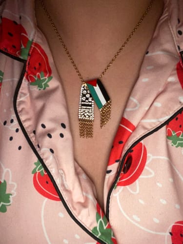 Customer photo review of Keffiyeh Necklace