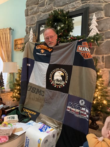 Customer photo review of Classic T-Shirt Blanket