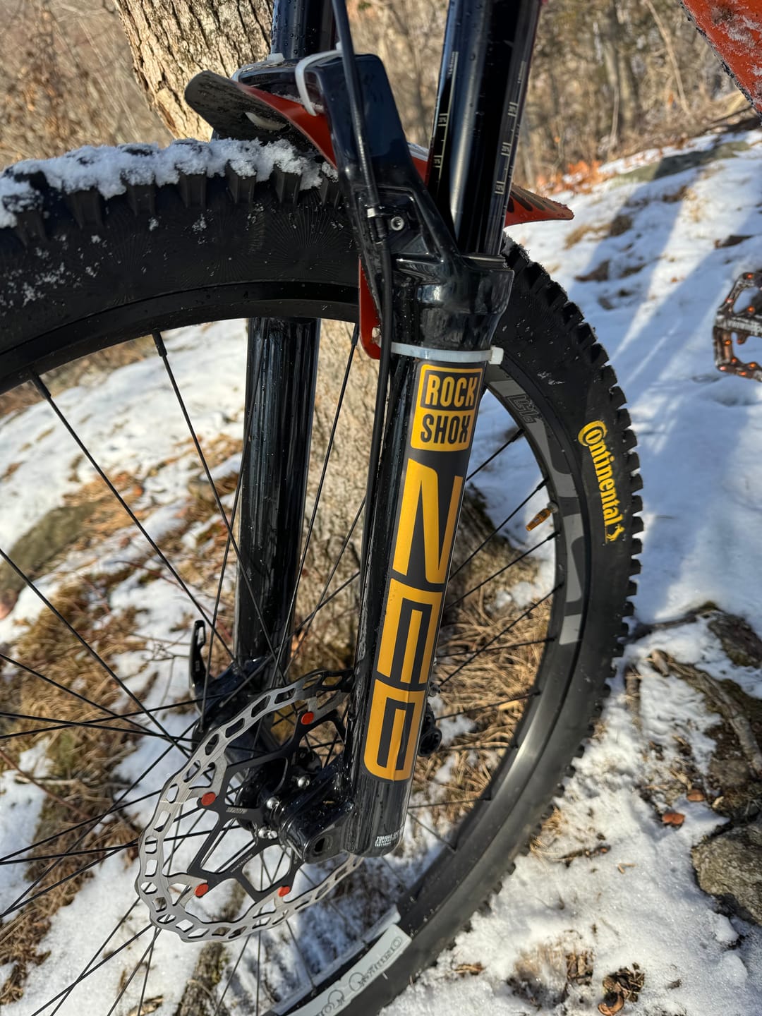 Customer photo review of Metallic RockShox ZEB Fork Decal