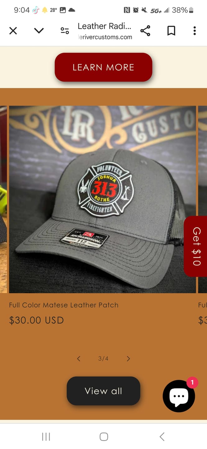 Customer photo review of Full Color Matese Leather Patch