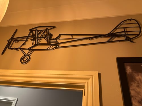 Customer photo review of DH.82 Tiger Moth Silhouette Metal Wall Art