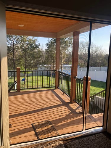 Customer photo review of Custom Magnetic Screen Door Right Side Opening