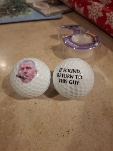 Customer photo review of Custom Photo If Found Return To This Guy - Gift For Dad, Father, Grandpa, Golfer, Golf Lover - Personalized Golf Ball