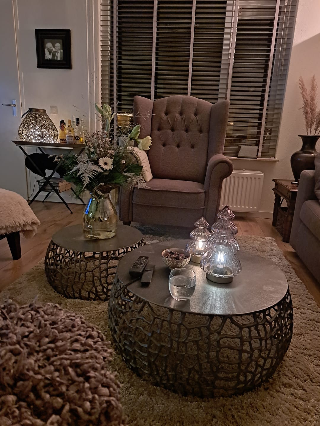 Customer photo review of Salontafel Mystique - Rond - Nikkel - Set van 2