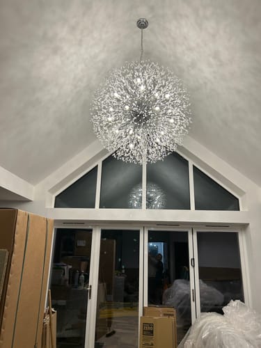 Customer photo review of 20-Light Oversized Large Luxury Sputnik Firework Chandelier