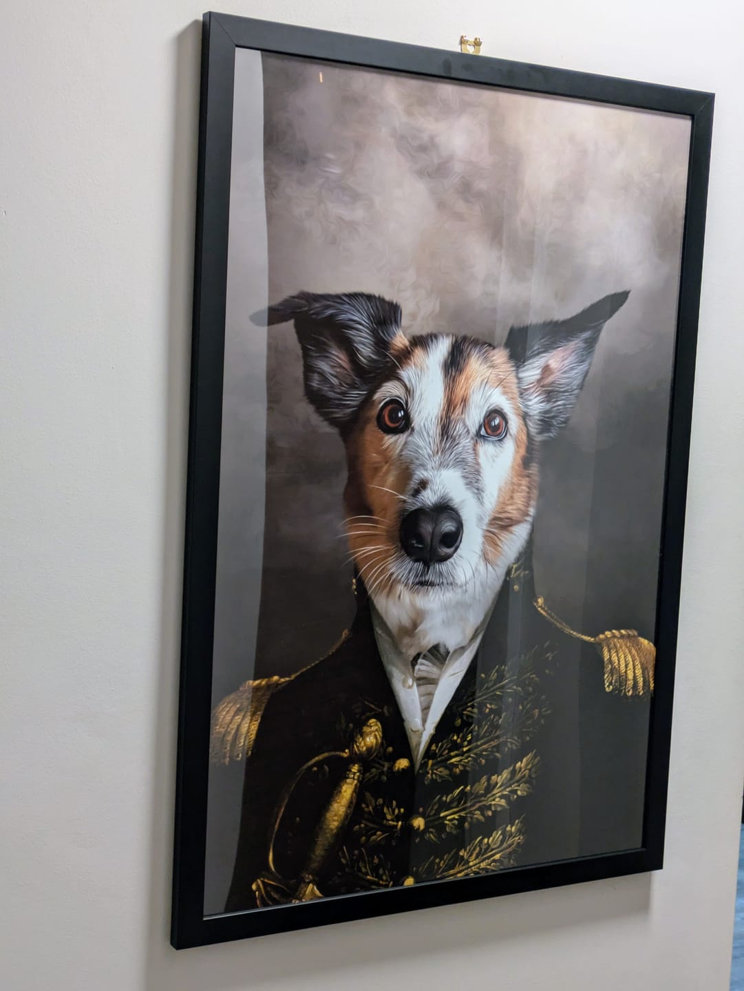 Customer photo review of The General: Custom Pet Portrait